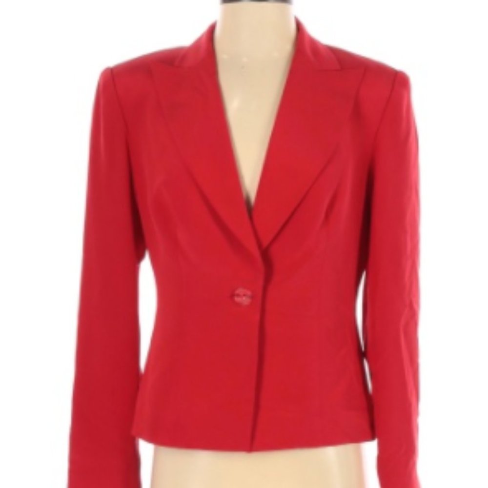 Hugo Buscati Bright Red Long Silk Coat